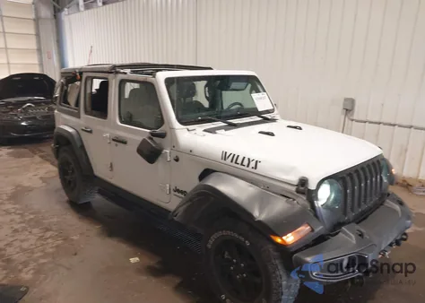 2020 Jeep Wrangler Unlimited Willys 4X4 из США, поврежденный, VIN 1C4HJXDG4LW325249
